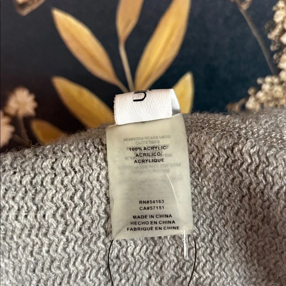 Calvin Klein Light Gray Knit Infinity Scarf